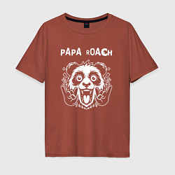 Мужская футболка оверсайз Papa Roach rock panda