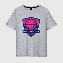 Мужская футболка оверсайз Баскетбольная командная лига
