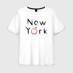 Мужская футболка оверсайз New York apple