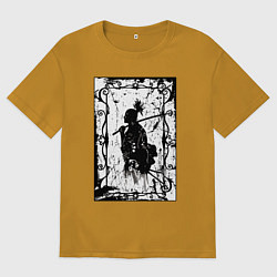 Мужская футболка оверсайз Воин с катаной