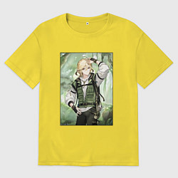 Футболка оверсайз мужская Кавех Геншин, цвет: желтый