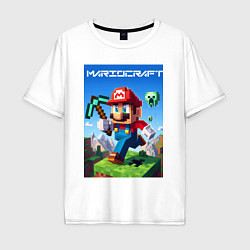 Мужская футболка оверсайз Minecraft and Mario - ai art collaboration