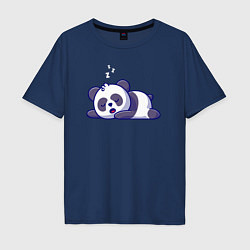 Футболка оверсайз мужская Панда спит, цвет: тёмно-синий