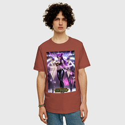 Футболка оверсайз мужская League Of Legends Akali Kda, цвет: кирпичный — фото 2