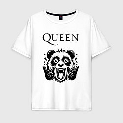 Мужская футболка оверсайз Queen - rock panda