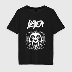 Мужская футболка оверсайз Slayer rock panda