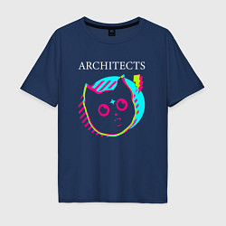 Мужская футболка оверсайз Architects rock star cat