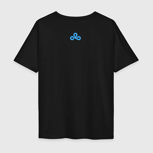 Мужская футболка оверсайз Cloud9 - tecnic blue / Черный – фото 2