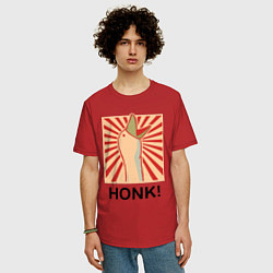 Футболка оверсайз мужская Гусь honk, цвет: красный — фото 2