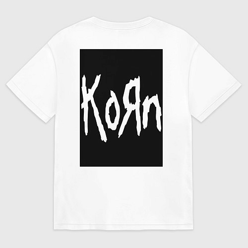 Мужская футболка оверсайз Korn - The Serenity of Suffering / Белый – фото 2