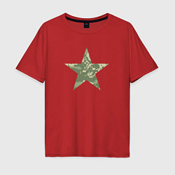 Мужская футболка оверсайз Звезда камуфляж пиксельный
