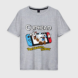 Футболка оверсайз мужская Switch cuphead, цвет: меланж