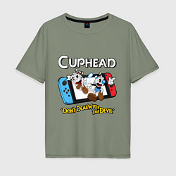 Футболка оверсайз мужская Switch cuphead, цвет: авокадо