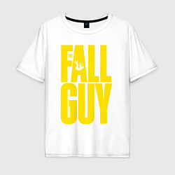 Футболка оверсайз мужская The fall guy logo, цвет: белый