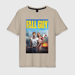 Мужская футболка оверсайз Ryan Gosling and Emily Blunt the fall guy