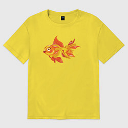 Футболка оверсайз мужская Golden fish, цвет: желтый