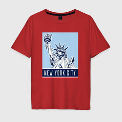 Футболка оверсайз мужская Style New York, цвет: красный