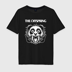 Футболка оверсайз мужская The Offspring rock panda, цвет: черный