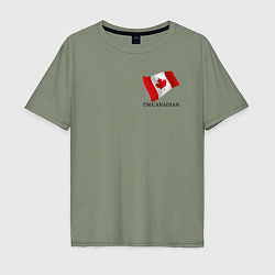 Мужская футболка оверсайз Im Canadian - motto