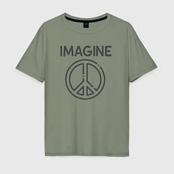 Футболка оверсайз мужская Peace imagine, цвет: авокадо