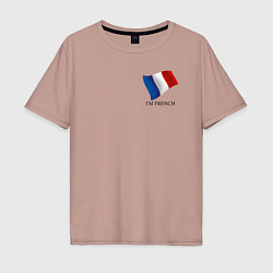 Мужская футболка оверсайз Im French - motto
