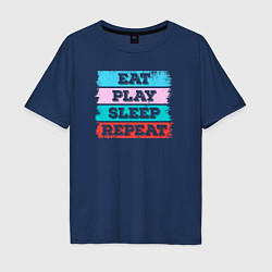 Мужская футболка оверсайз Eat play sleep repeat