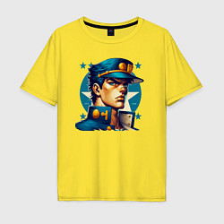 Футболка оверсайз мужская Jojo - Jotaro Kujo ai art, цвет: желтый