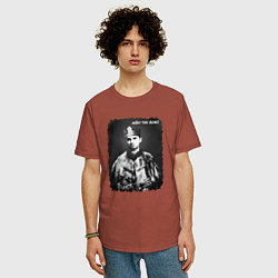 Футболка оверсайз мужская Depeche Mode - Dave enjoy the silence, цвет: кирпичный — фото 2