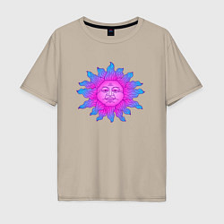 Мужская футболка оверсайз Холодное солнце
