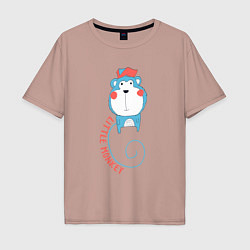 Футболка оверсайз мужская Little monkey, цвет: пыльно-розовый