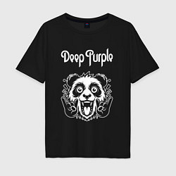 Мужская футболка оверсайз Deep Purple rock panda