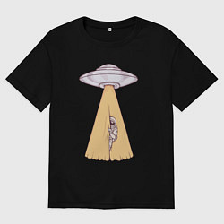 Футболка оверсайз мужская Космос за занавесом, цвет: черный