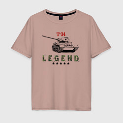 Мужская футболка оверсайз Танк Т-34 - легенда