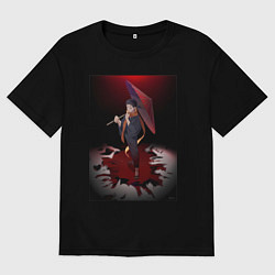 Футболка оверсайз мужская Re:Zero Субару Нацуки, цвет: черный