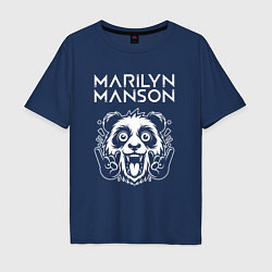 Мужская футболка оверсайз Marilyn Manson rock panda