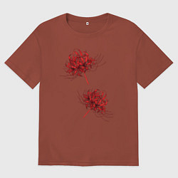 Мужская футболка оверсайз Токийский гуль Паучья лилия