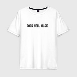 Мужская футболка оверсайз Rock hell music