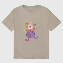 Мужская футболка оверсайз Клоун-жонглер