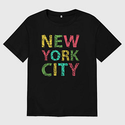 Мужская футболка оверсайз New York city colors