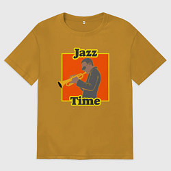 Мужская футболка оверсайз Время джаза