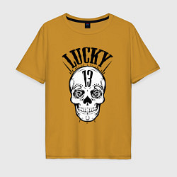 Мужская футболка оверсайз Lucky skull