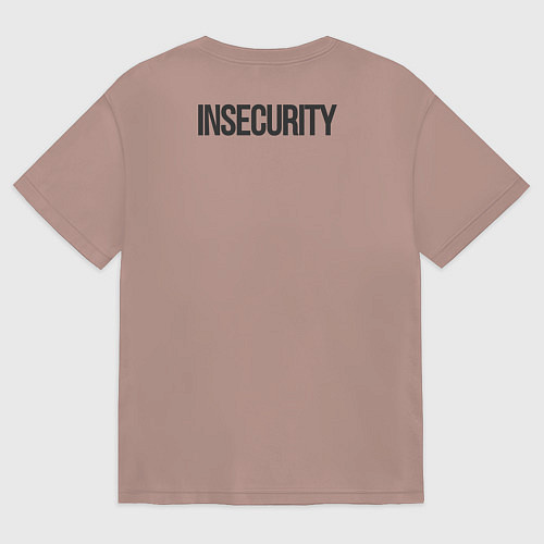 Мужская футболка оверсайз Insecurity неуверенный / Пыльно-розовый – фото 2
