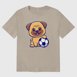 Мужская футболка оверсайз Бульдог футболист