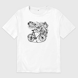 Мужская футболка оверсайз Абстрактный велоузор