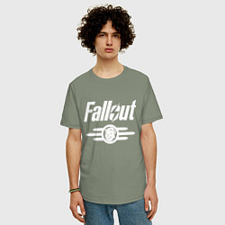 Футболка оверсайз мужская Fallout - vault 33, цвет: авокадо — фото 2