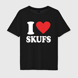 Мужская футболка оверсайз I love - skufs