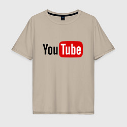 Мужская футболка оверсайз You tube logo