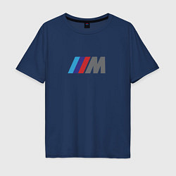 Футболка оверсайз мужская BMW logo sport, цвет: тёмно-синий