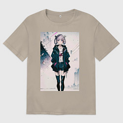 Мужская футболка оверсайз Надзуна Нанакуса - Песнь ночных сов