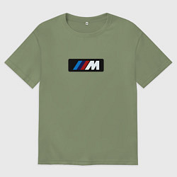 Мужская футболка оверсайз BMW logo sport steel